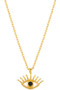  Gold Dipped Evil Eye Pendant Necklace.