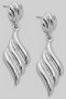 Textured Curved Drop Earrings
