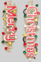Glitter Merry Christmas Earrings