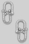Hammered Chain Link Drop Earrings
