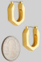 Gold Dipped Hexagon Hoop Earrings
