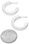 Brass, Gold Dipped  Flat Open Hoop Earrings.