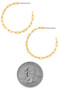 Gold Dipped Open Chain Hoop Earrings.