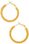 Gold Dipped Hoop Earrings.