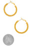 Gold Dipped Hoop Earrings.