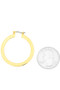 Gold Dipped Flat Hoop Earrings - #93782P