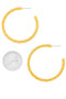 Gold Dipped Braided Hoop Earrings - #94195P