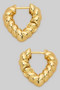 Gold Dipped Twisted Heart Earrings