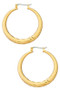 Texture Tapered Hoop Earrings - #HD536