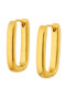 Gold Dipped Oval Hoop Earrings