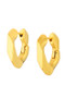 14 Karat Gold Sterling Silver Geo Hoop Earrings