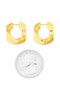 14 Karat Gold Sterling Silver Geo Hoop Earrings