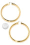Brass Hollow Hoop Earrings - #26677-080