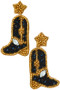 Western Boot Bead Earrings - #FEA407