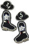 Beaded Hat And Boot Dangle Earrings - #SKE20022-0