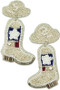 Beaded Hat And Boot Dangle Earrings - #SKE20022-0