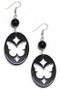 Marbled Acrylic Butterfly Drop Earrings