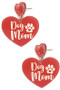 Dog Mom Heart Drop Earrings