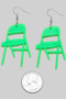 Acrylic Chair Dangle Earrings 