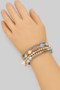 Four Piece Set Sea Charm Beaded Stretch Bracelet