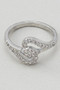 Brass Knot Ring With Cz Pave