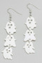 Tiered Acrylic Ghost Drop Earrings