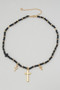 Cross Charm Beaded Necklace