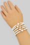 Five Clover Charm Stretch Bracelet Set