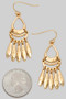 Metal Chandelier Bar Fringe Dangle Earrings