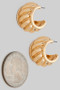 Small Curl Open Hoop Earrings