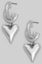 Heart Charm Huggies - #NE2839