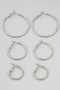 Three Pair Hoop Earring Set - #YE0102
