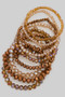 Nine Glass Beaded Stretch Bracelet Set