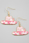 Epoxy Cowboy Hat Dangle Earrings