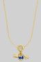 18K Gold Dipped Travel Theme Charms Necklace