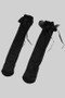 Sheer Polka Dot Pattern Calf Socks With Satin Bow