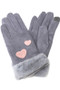 Heart Glove With Soft Fur Trim&Inside.