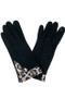 Leopard Or Snake Trim Gloves.