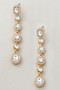 Tirered Multi Shape Cz Drop Earrings