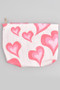 Heart Print Corduroy Makeup Pouch