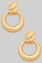 Textured Door Knocker Earrings