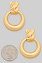 Textured Door Knocker Earrings
