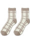 Plaid Fuzzy Ankle Socks