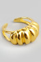 Metallic Croissant Open Band Ring