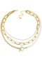 Layered Pearl And Stone Toggle Necklace