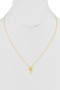 Gold Or White Gold Dipped Cross Pendant Necklace. 