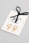 18K Gold Dipped Palm Tree Dangle Huggie Earrings