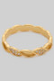 Twisted Brass Ring With Cz