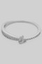 Delicate Brass Knot Ring With Cz Pave