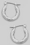 Textured Pincatch Huggie Earrings
